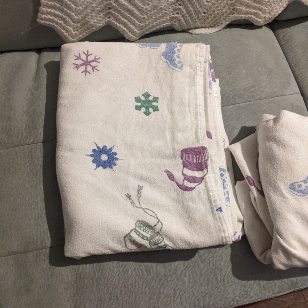 Twin sheets winter theme flannel